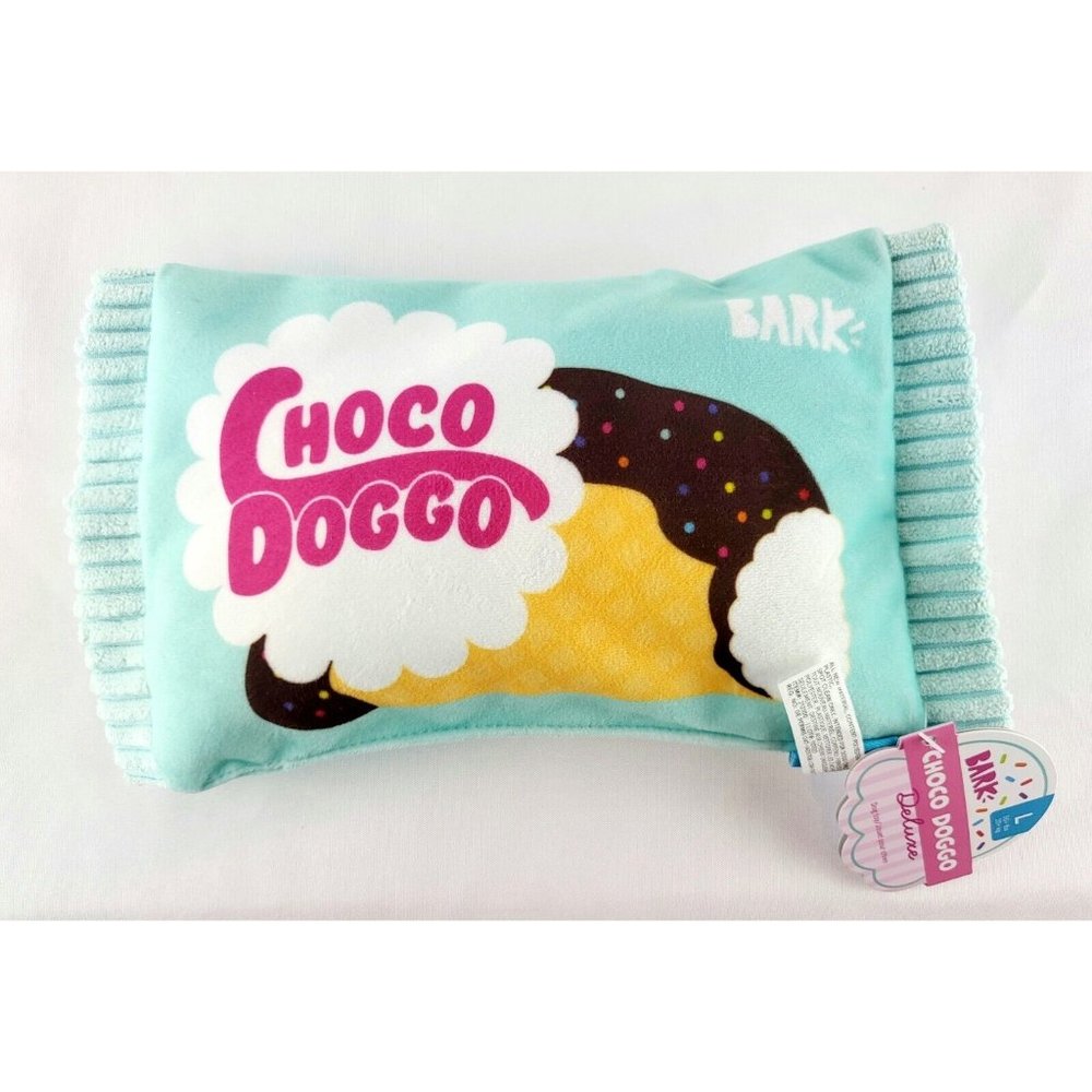 Bark Box Dog Puppy Toy Choco Doggo Taco BONUS TOY Squeak Crinkle Large NWT